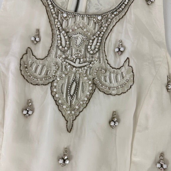 Alice + Olivia NWT Gilda Lace Back Embellished Dress sz 4 - Picture 10 of 13